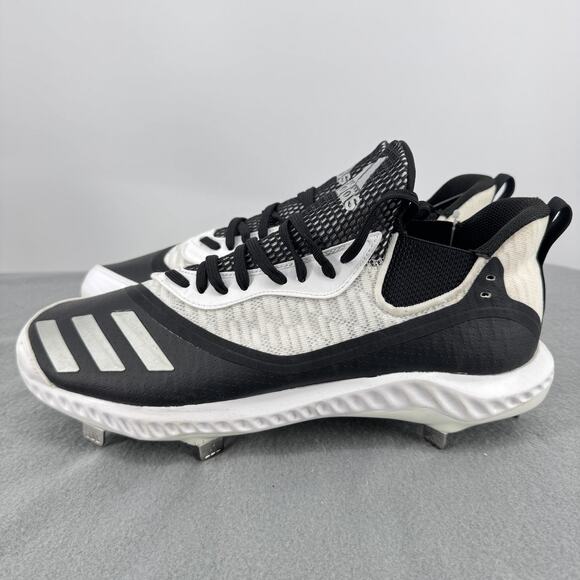 NWT Adidas Icon V Bounce Iced Metal Baseball Cleats Mens 11.5 Black White EE4131 main image 7
